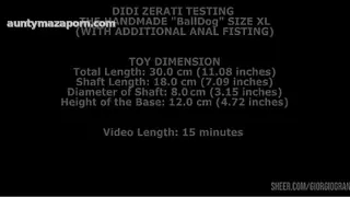 Amateur Didi Zerati Testing The Handmade Balldog Size XL (With Additional Anal Fisting) TWT141 - Leaked Tape