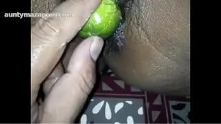 Desi wife eating cucumber