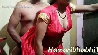 Hidden Cam Indian Village wife fucked in hot red saree.