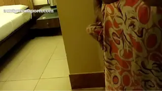 Hidden Cam Wear and Cum in Satin silk saree of neighbor 3 - Full Tape