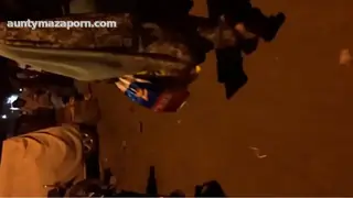 Hot Aunty in saree on street big gaand