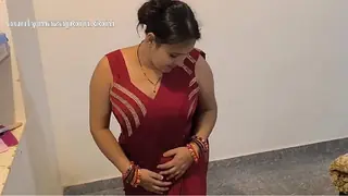 Hot Desi Hardcore chudai non stop red saree