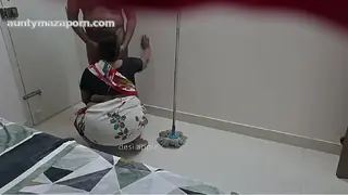Jerking infront of maid