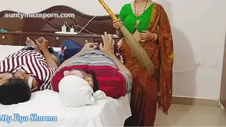 Trending Indian sexy Milf stepmom having sex with her Two stepson!! Her husband dont know - Private Recording